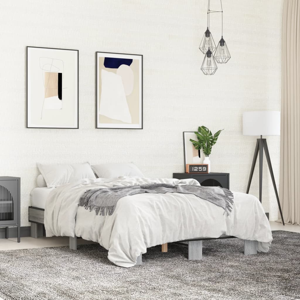 Cadre de lit sans matelas sonoma gris 120x200 cm - XIOS
