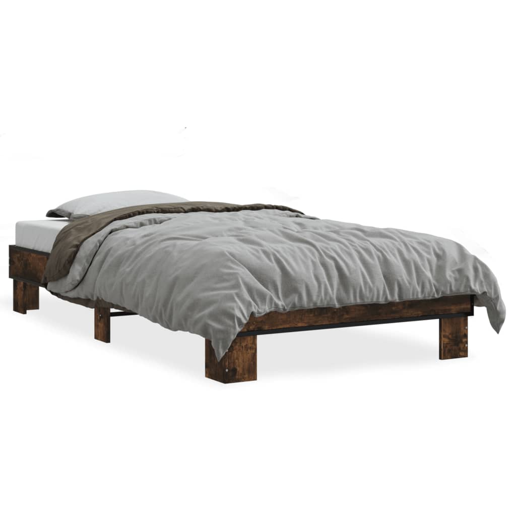 Cadre de lit sans matelas chêne fumé 100x200 cm - XIOS