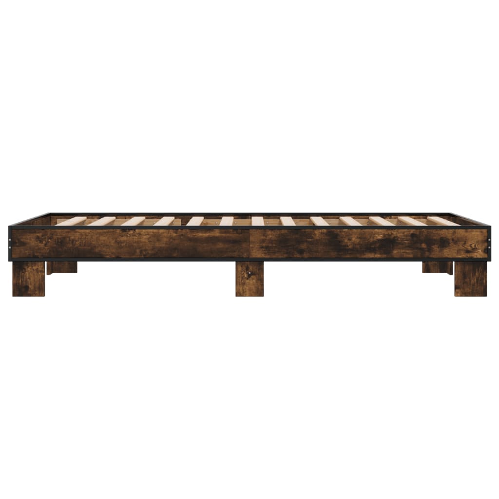 Cadre de lit sans matelas chêne fumé 100x200 cm - XIOS