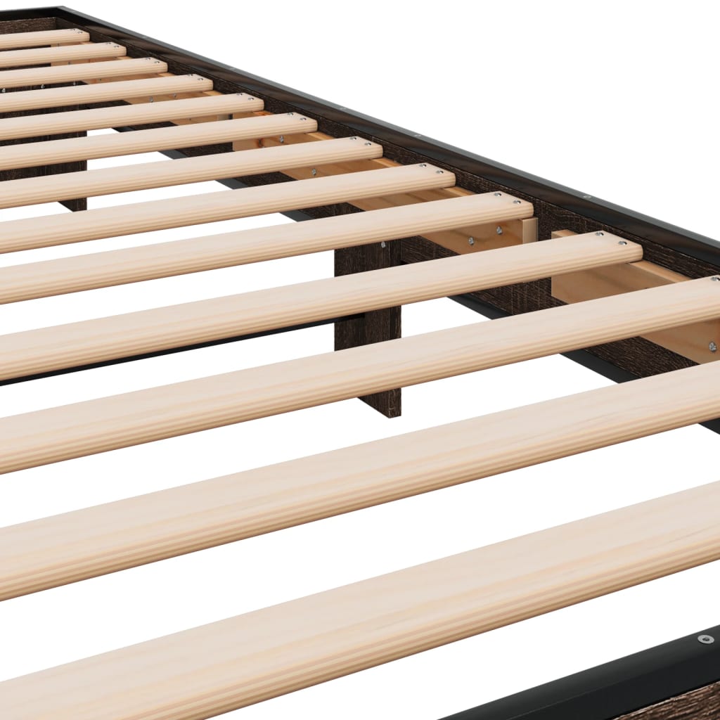 Cadre de lit sans matelas chêne marron 100x200 cm - XIOS