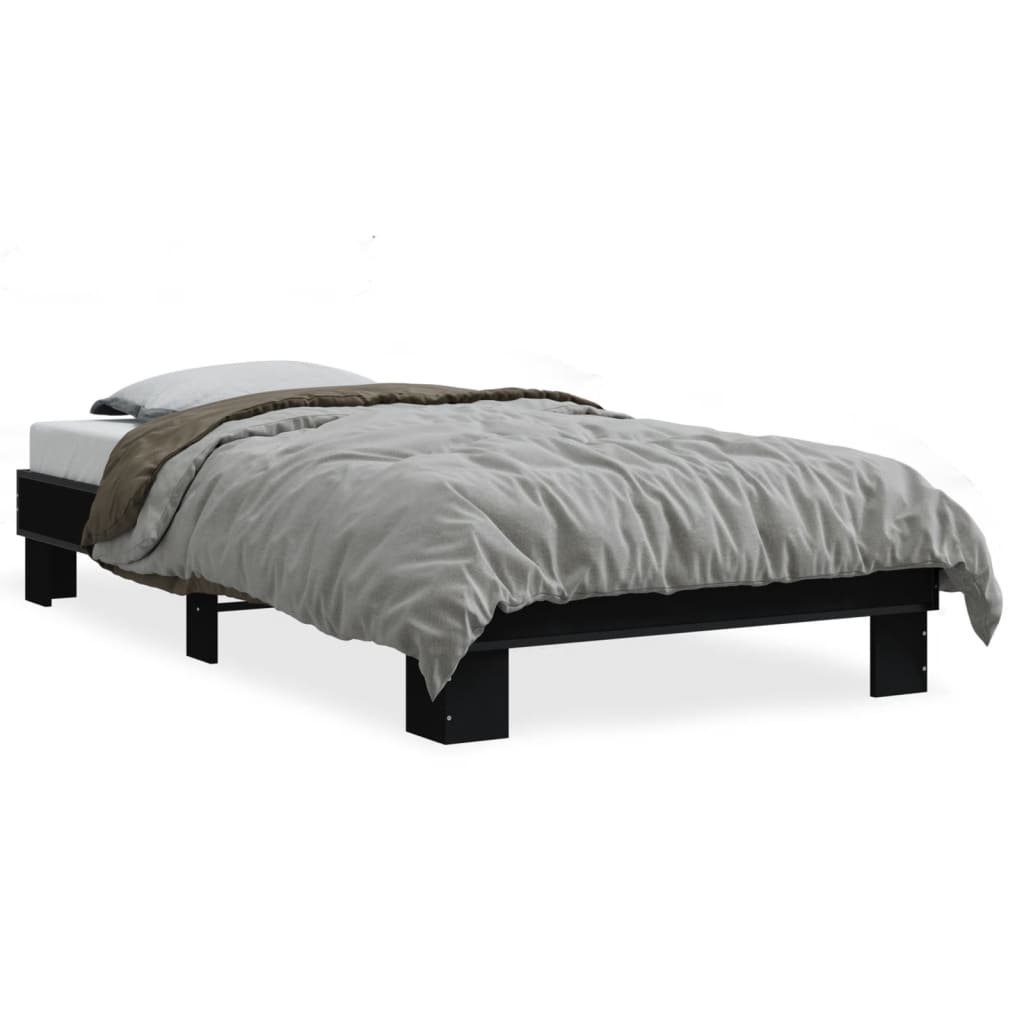 Cadre de lit sans matelas noir 90x200 cm - XIOS