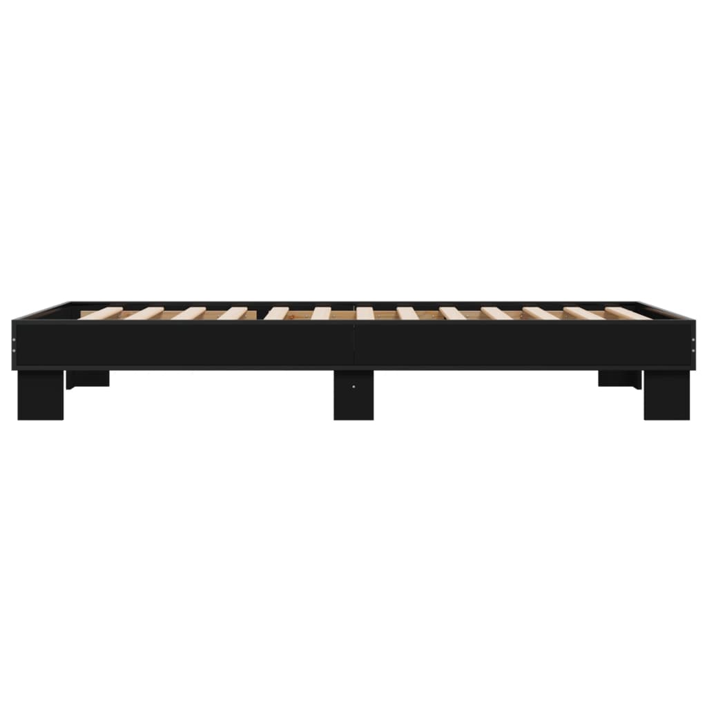 Cadre de lit sans matelas noir 75x190 cm - XIOS