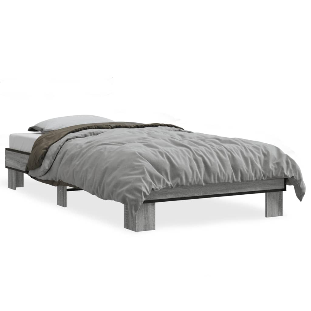 Cadre de lit sans matelas sonoma gris 75x190 cm - XIOS