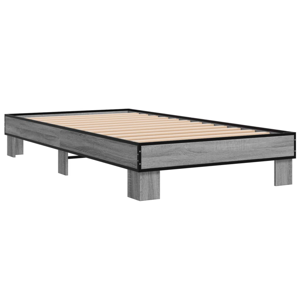 Cadre de lit sans matelas sonoma gris 75x190 cm - XIOS