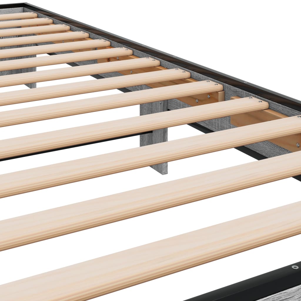 Cadre de lit sans matelas sonoma gris 75x190 cm - XIOS