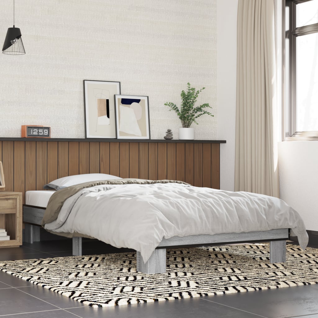 Cadre de lit sans matelas sonoma gris 75x190 cm - XIOS
