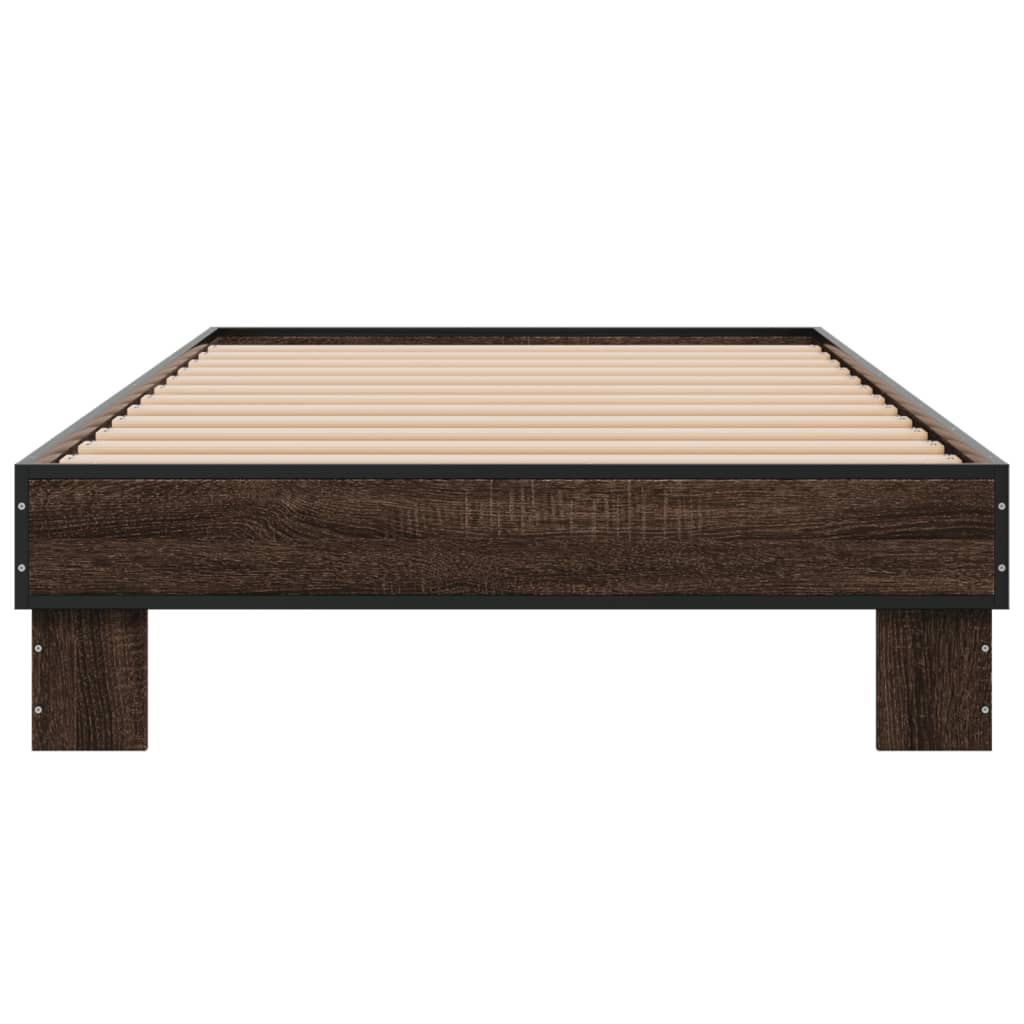 Cadre de lit sans matelas chêne marron 75x190 cm - XIOS