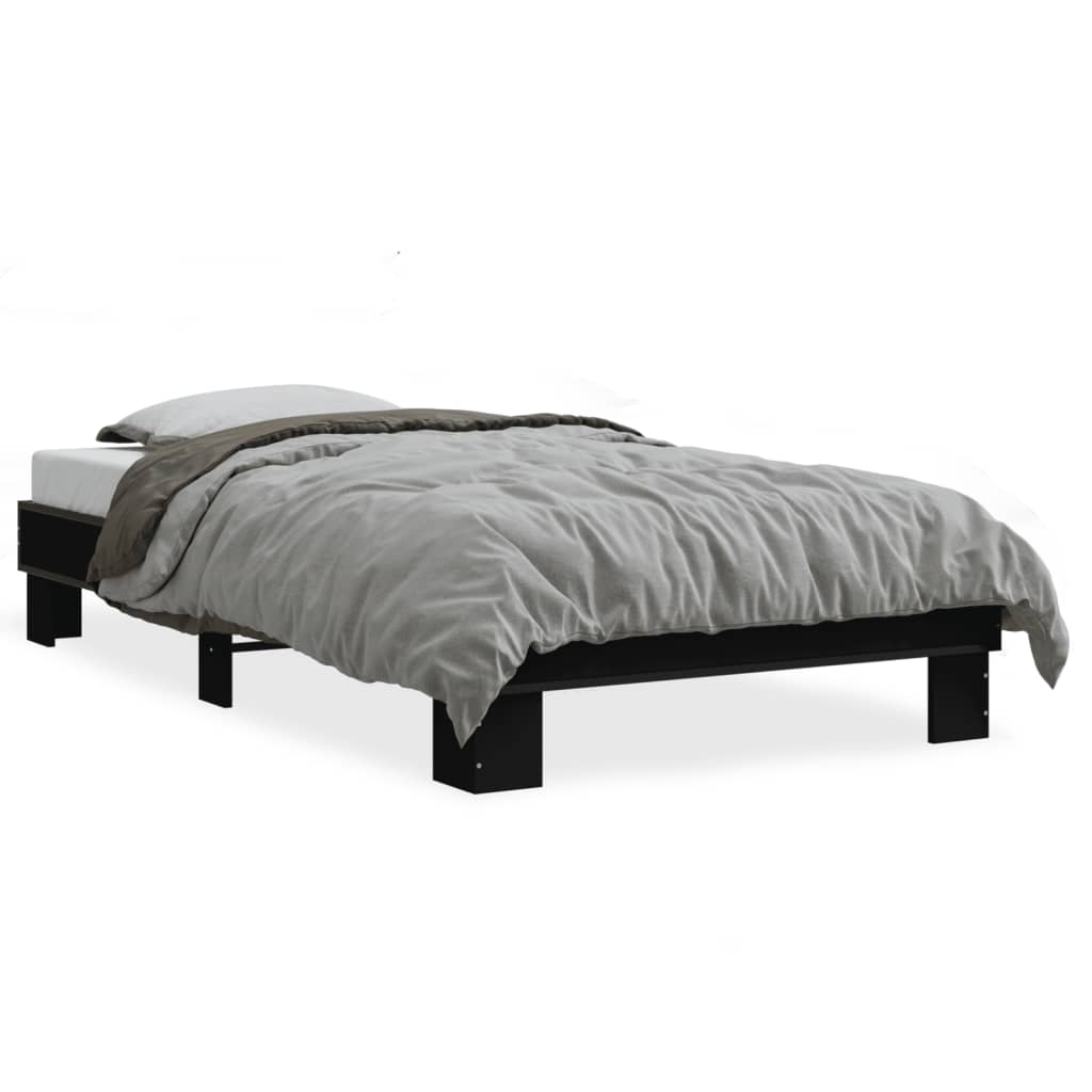 Cadre de lit sans matelas noir 90x190 cm - XIOS