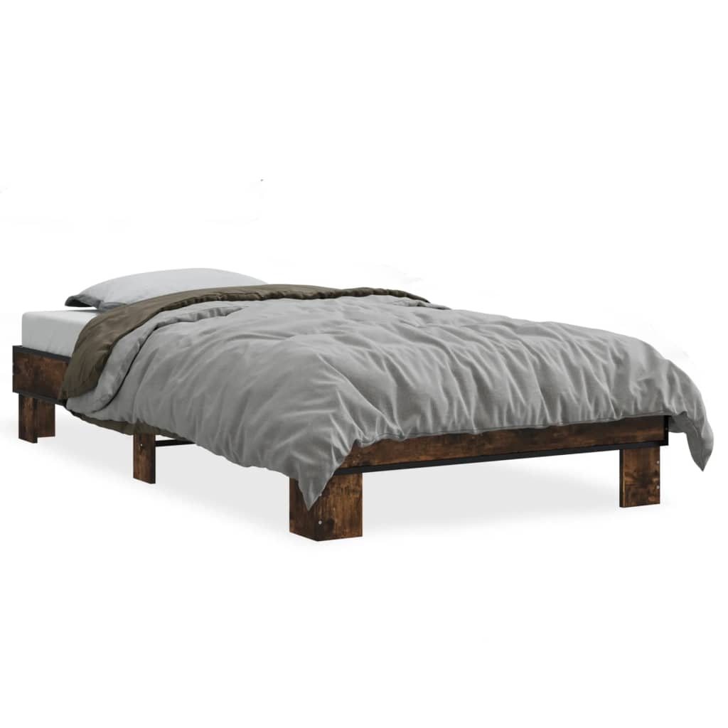 Cadre de lit sans matelas chêne fumé 90x190 cm - XIOS