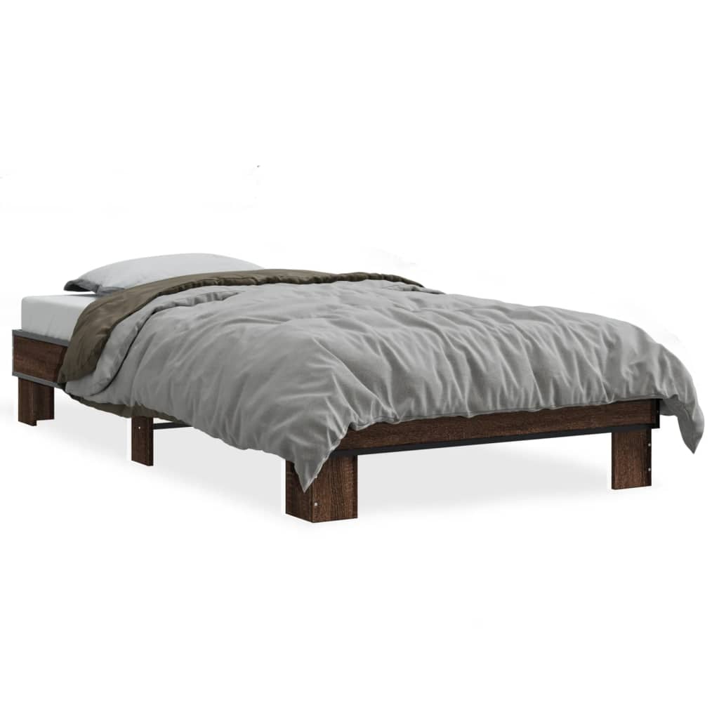 Cadre de lit sans matelas chêne marron 90x190 cm - XIOS