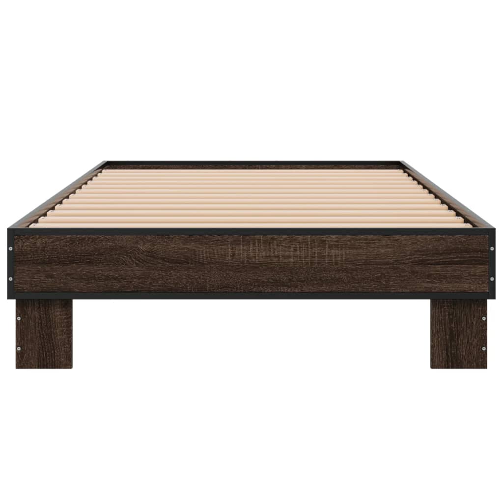 Cadre de lit sans matelas chêne marron 90x190 cm - XIOS