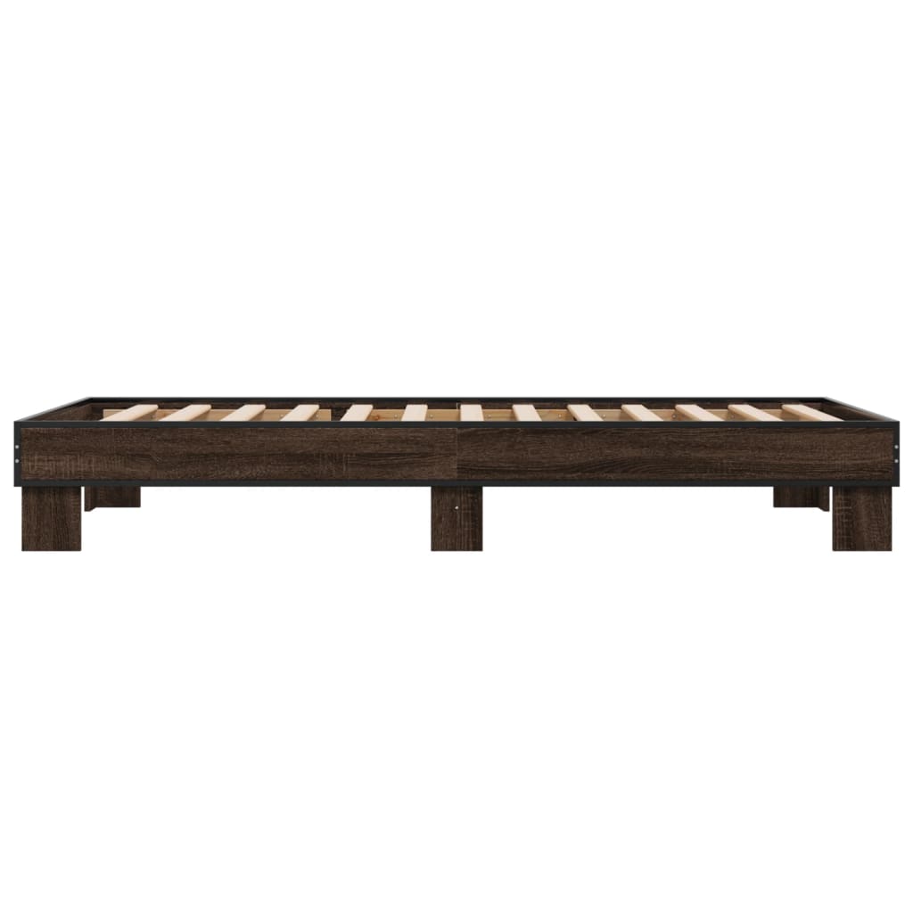 Cadre de lit sans matelas chêne marron 90x190 cm - XIOS
