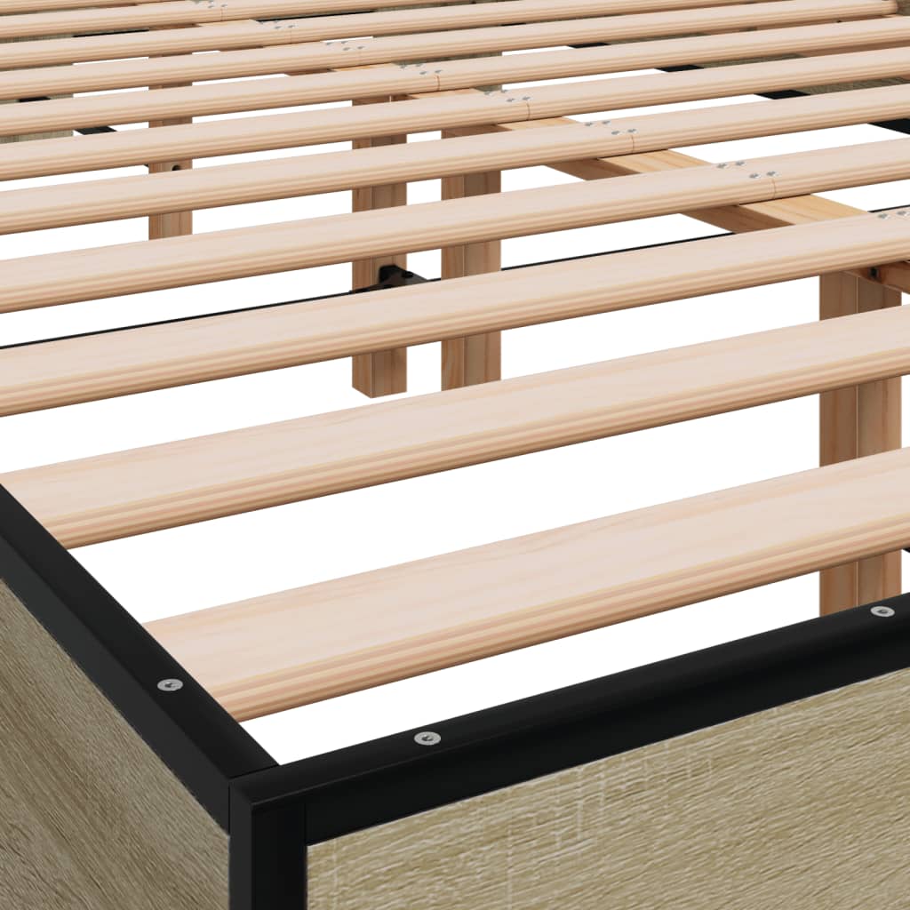 Cadre de lit sans matelas chêne sonoma 120x190 cm - XIOS