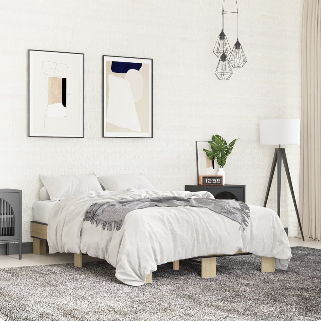 Cadre de lit sans matelas chêne sonoma 120x190 cm - XIOS