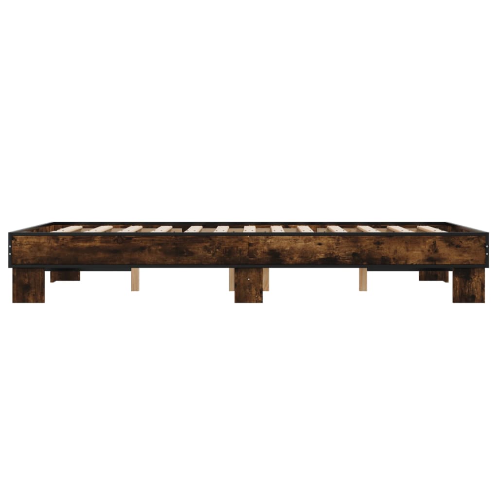 Cadre de lit sans matelas chêne marron 135x190 cm - XIOS