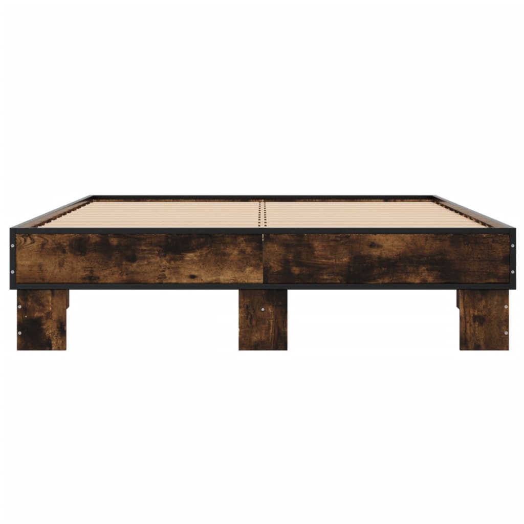 Cadre de lit sans matelas chêne fumé 140x190 cm - XIOS