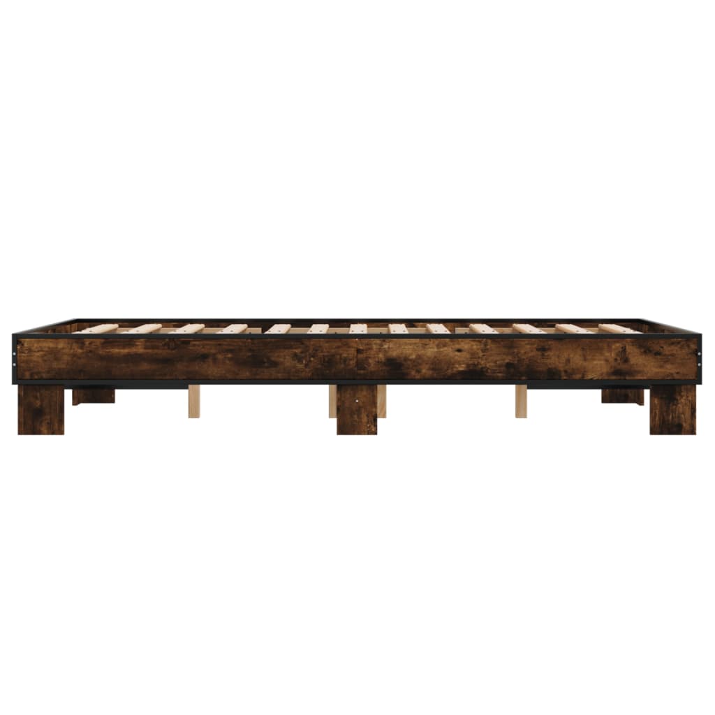Cadre de lit sans matelas chêne fumé 140x190 cm - XIOS