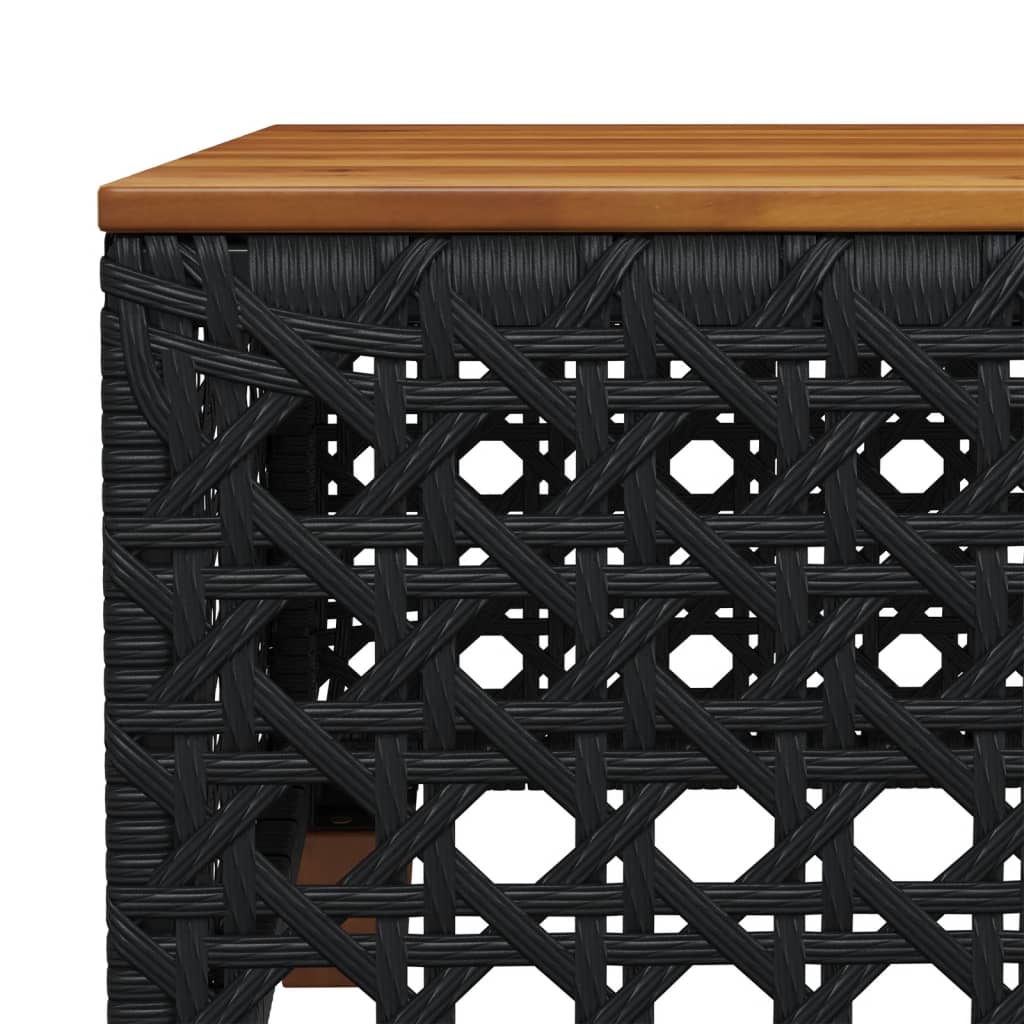 Salon de jardin 5 pcs avec coussins noir résine tressée - XIOS