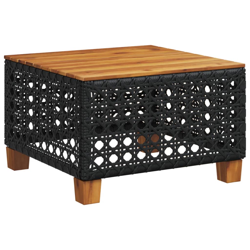 Salon de jardin 7 pcs avec coussins noir résine tressée - XIOS