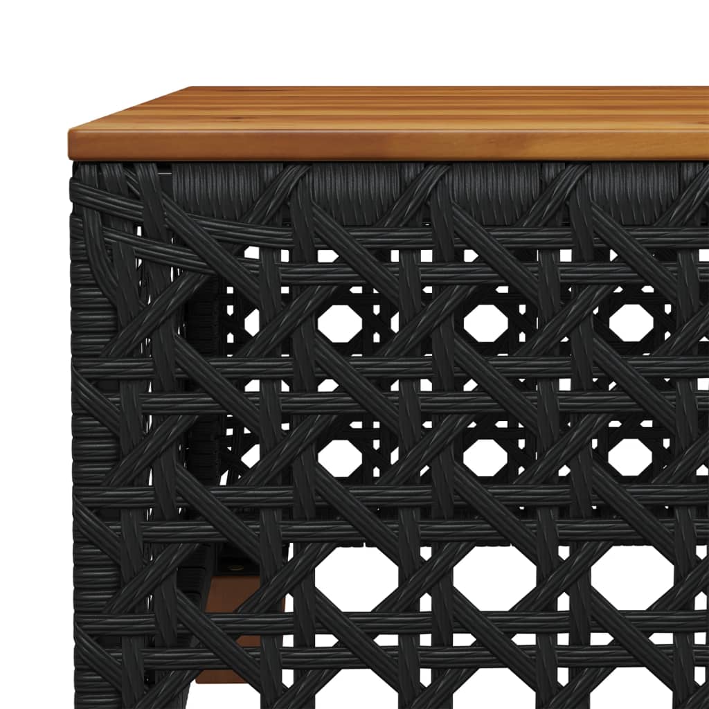 Salon de jardin 6 pcs avec coussins noir résine tressée - XIOS
