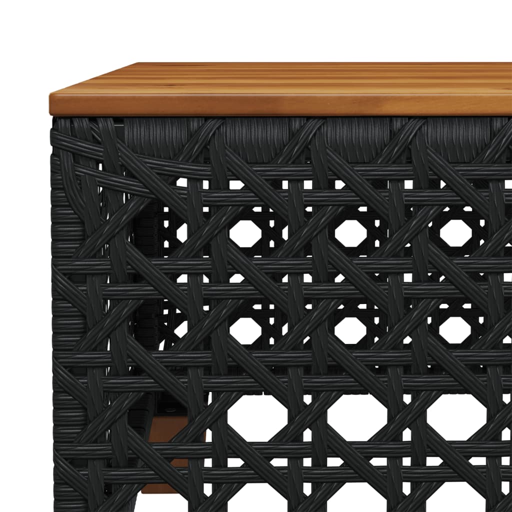 Salon de jardin 6 pcs avec coussins noir résine tressée - XIOS