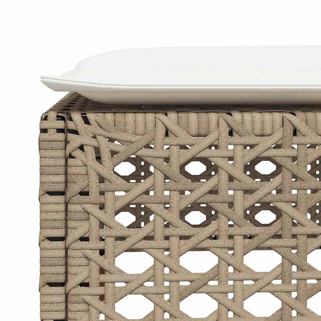 Salon de jardin avec coussins 6 pcs beige résine tressée - XIOS