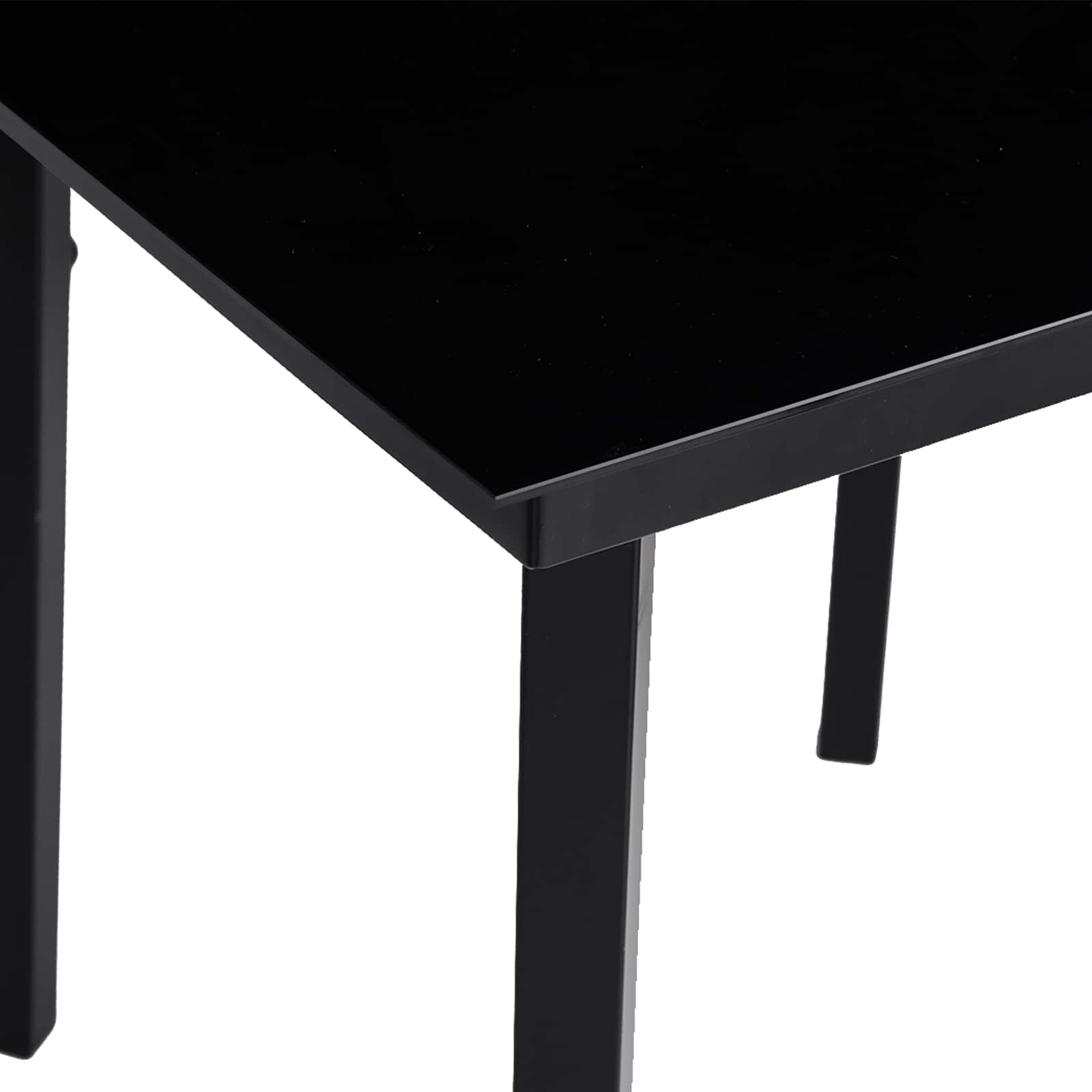 Ensemble de salle à manger pour jardin 5 pcs Noir polyrotin