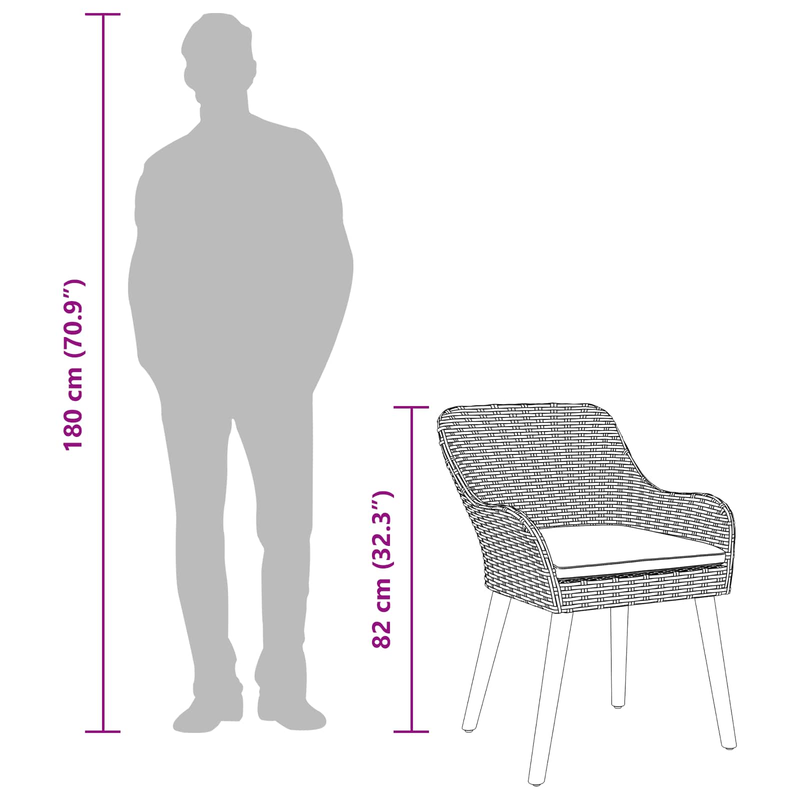 Ensemble de salle à manger pour jardin 5 pcs Gris polyrotin