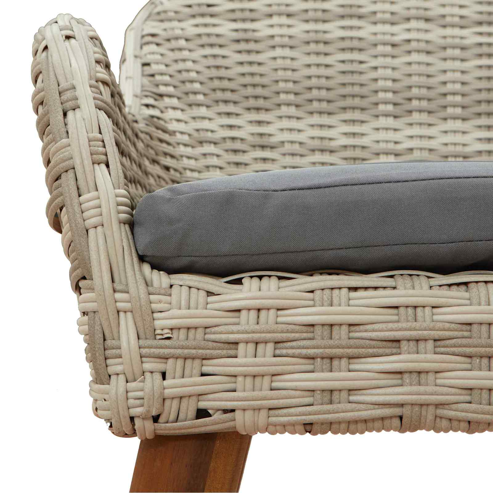 Ensemble de salle à manger pour jardin 3 pcs Gris clair
