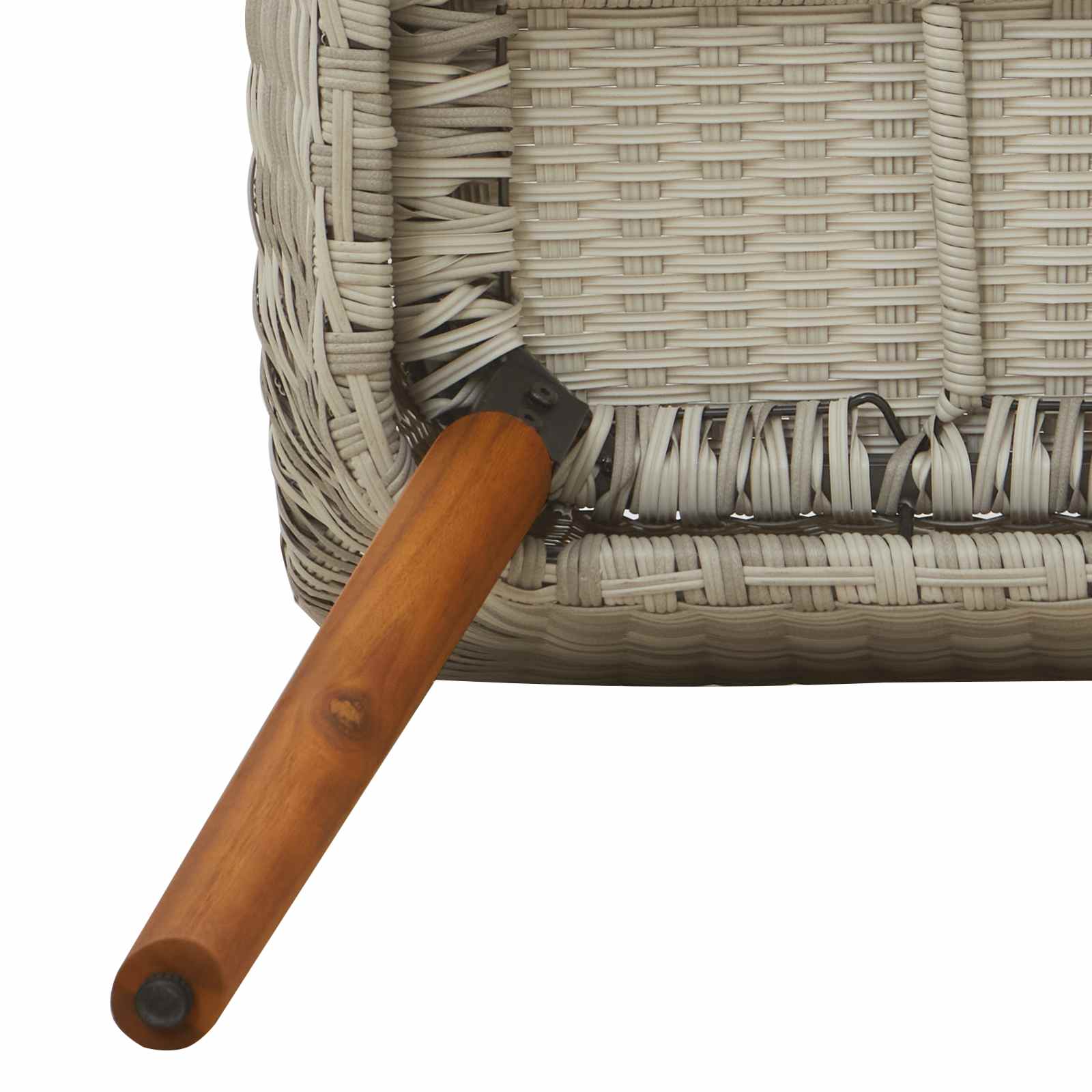 Ensemble de salle à manger pour jardin 5 pcs Gris clair