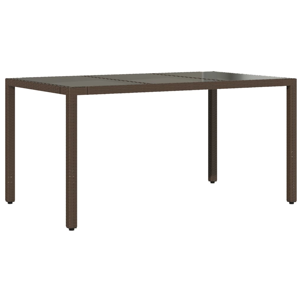 Ensemble à manger de jardin 5 pcs et coussins marron poly rotin