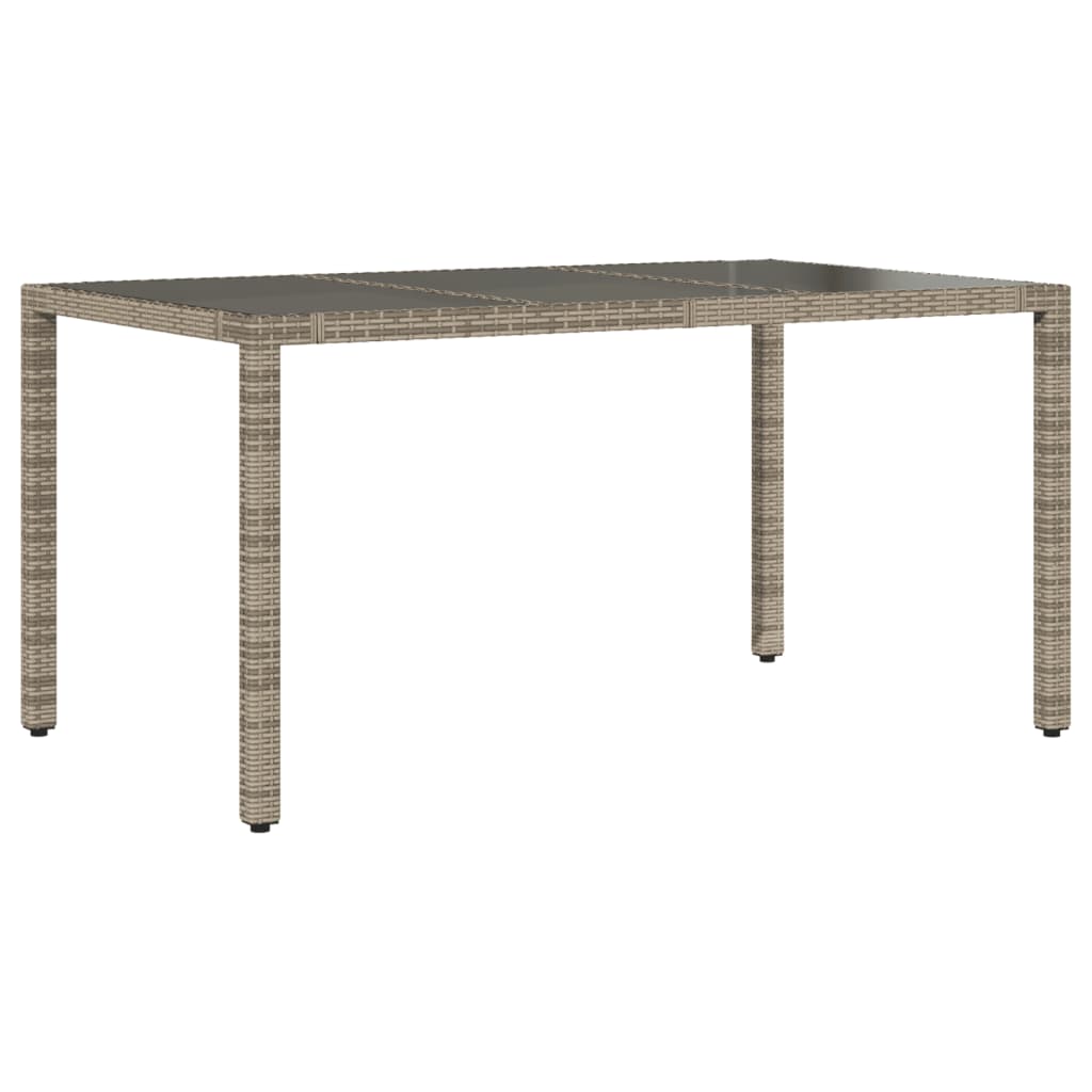 Ensemble de bistro de jardin 5 pcs coussins gris poly rotin