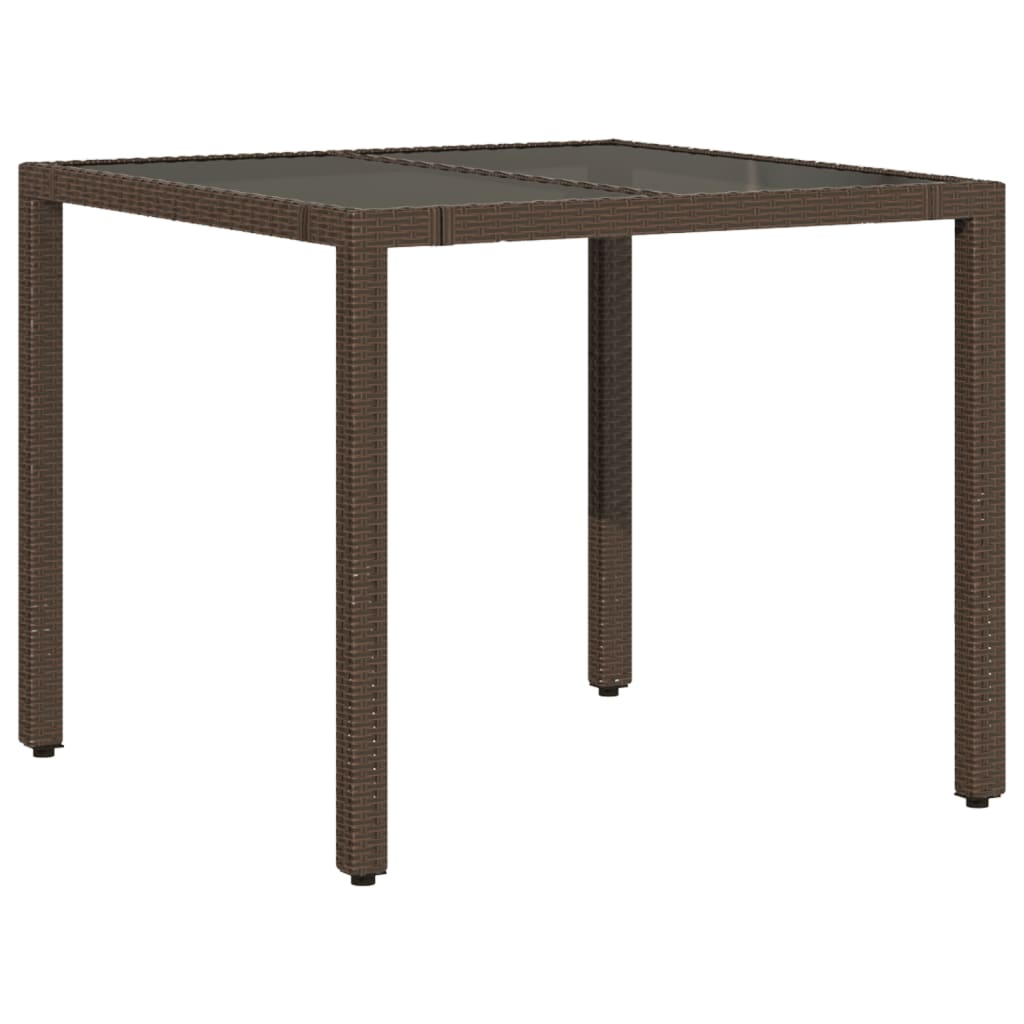 Ensemble de bistro de jardin 3 pcs coussins marron poly rotin