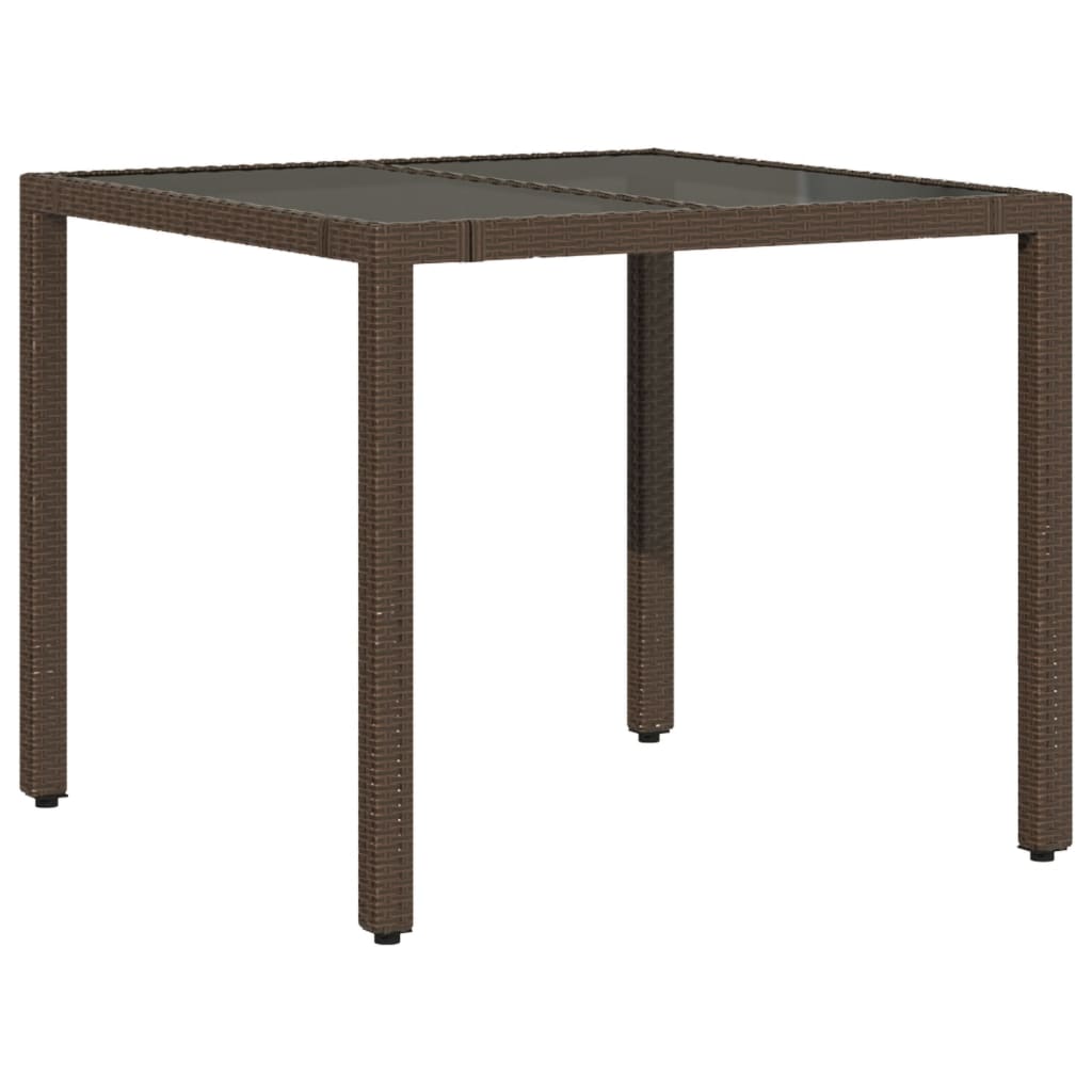 Ensemble de bistro de jardin 5 pcs coussins marron poly rotin