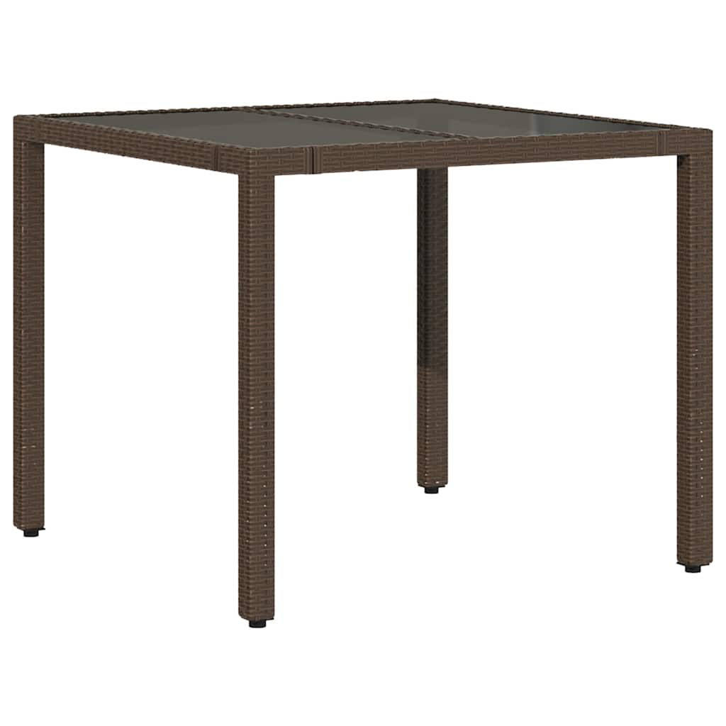 Ensemble de bistro de jardin 5 pcs coussins marron poly rotin