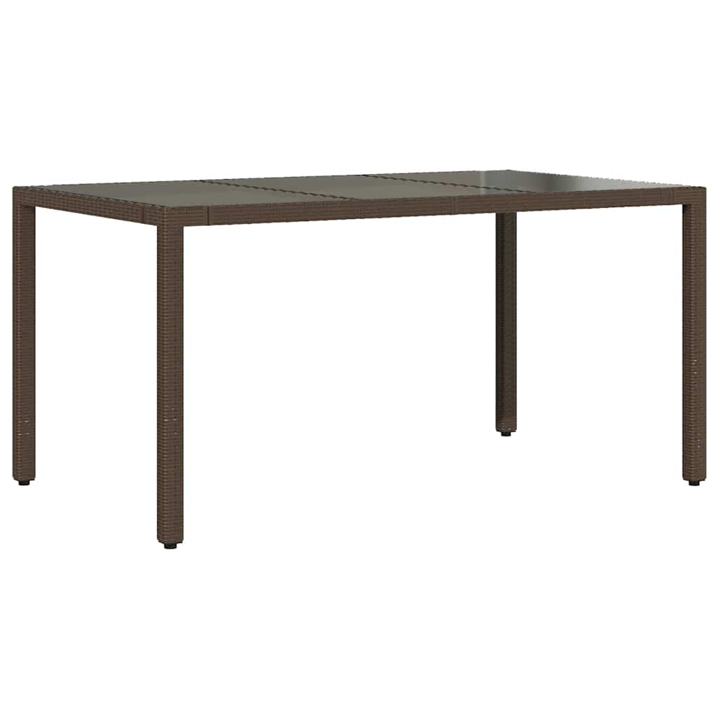 Ensemble de bistro de jardin 7 pcs coussins marron poly rotin
