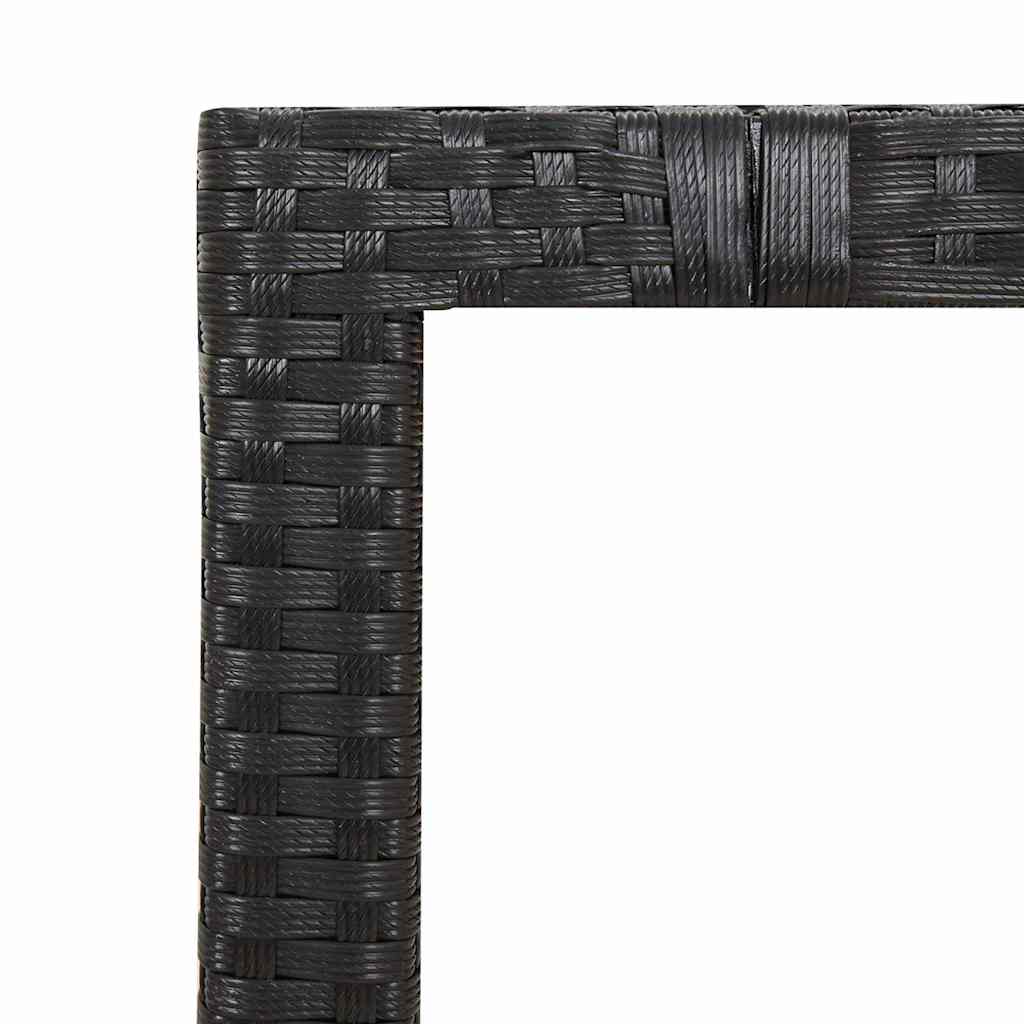 Ensemble de bistro de jardin 5 pcs coussins noir poly rotin