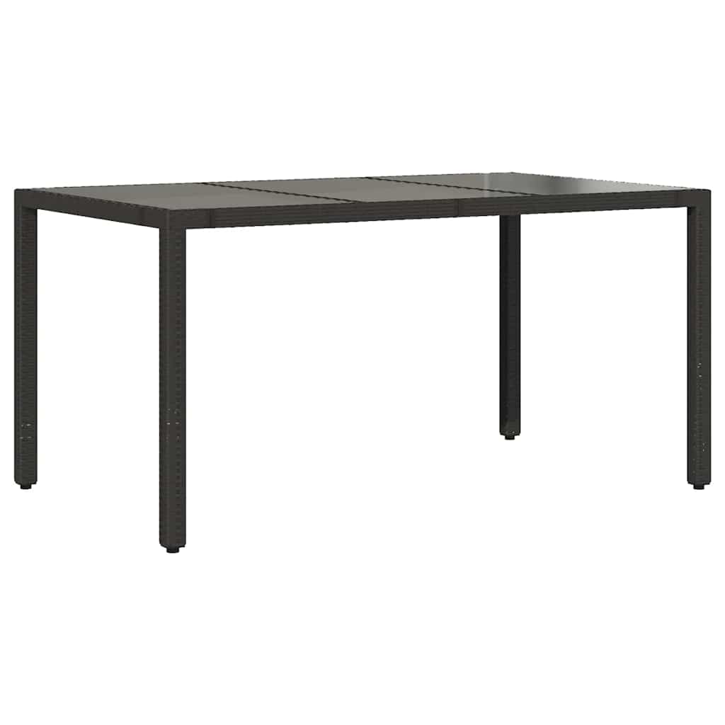 Ensemble de bistro de jardin 5 pcs coussins noir poly rotin
