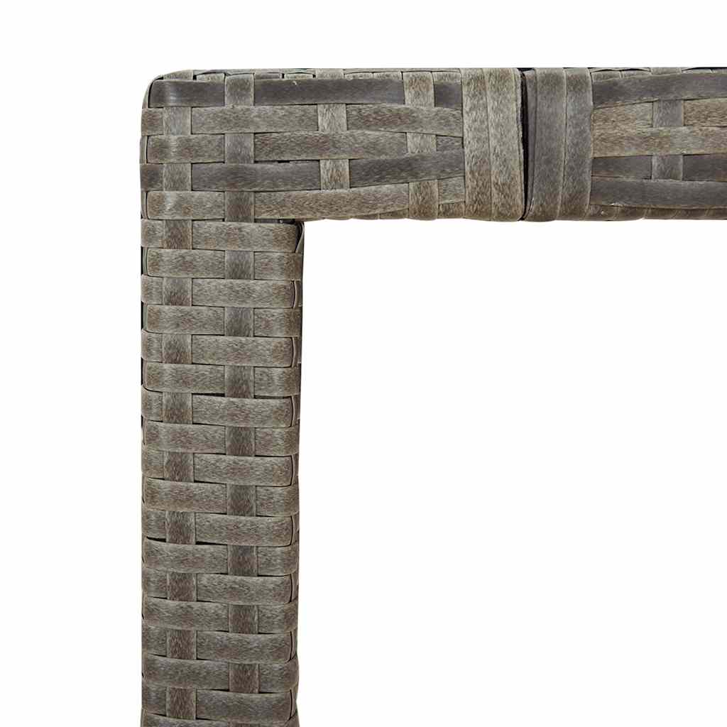 Ensemble de bistro de jardin 5 pcs coussins gris poly rotin
