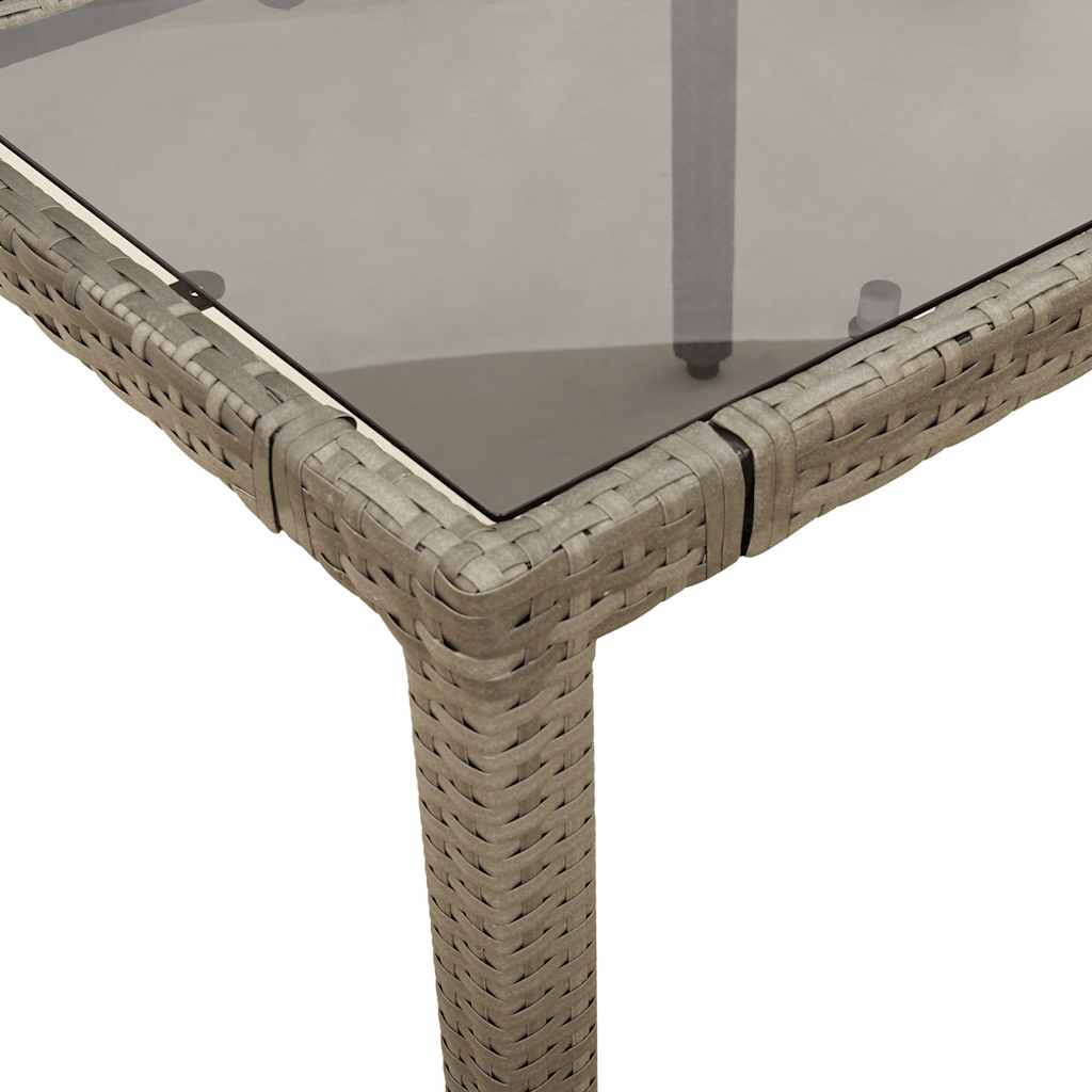 Ensemble de bistro de jardin 3 pcs coussins gris poly rotin