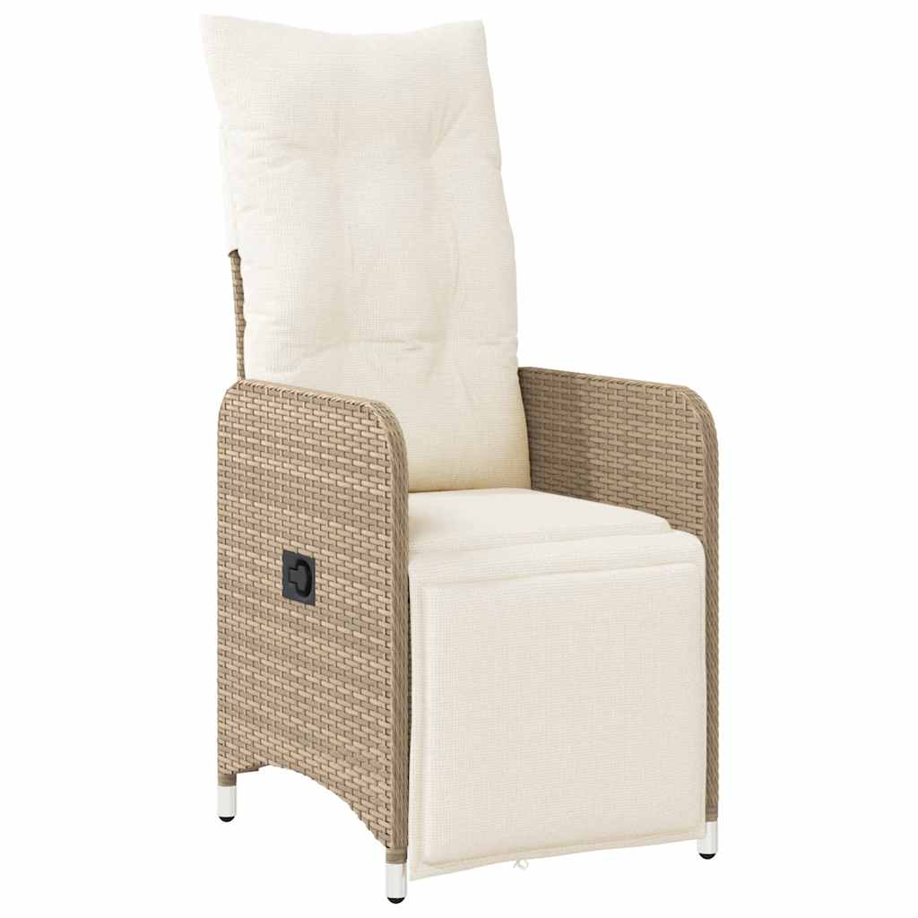 Ensemble de bistro de jardin 5 pcs coussins marron poly rotin - XIOS