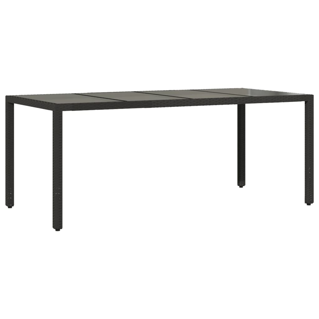 Ensemble à manger de jardin et coussins 7 pcs noir rotin acacia
