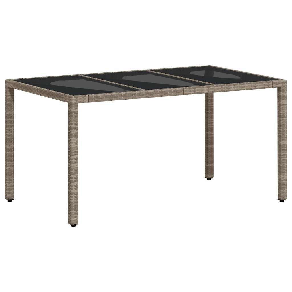 Ensemble à manger de jardin avec coussins 5 pcs rotin et verre