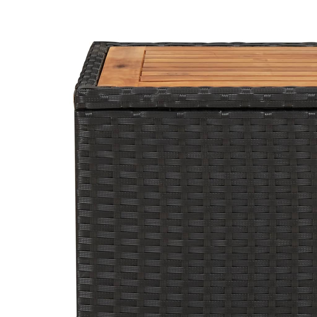 Ensemble à manger de jardin avec coussins 3 pcs Noir