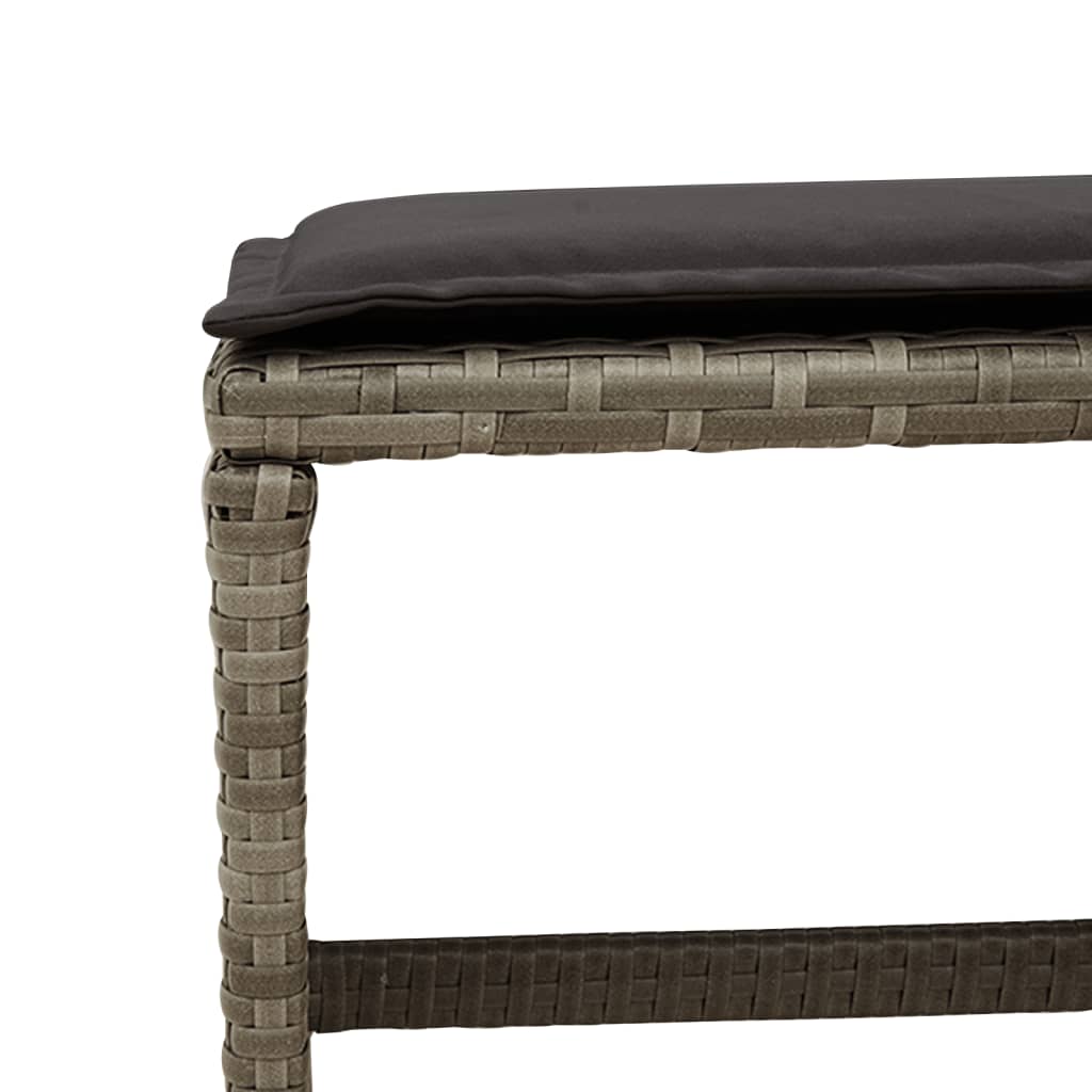 Ensemble à manger de jardin 9 pcs coussins gris résine tressée - XIOS