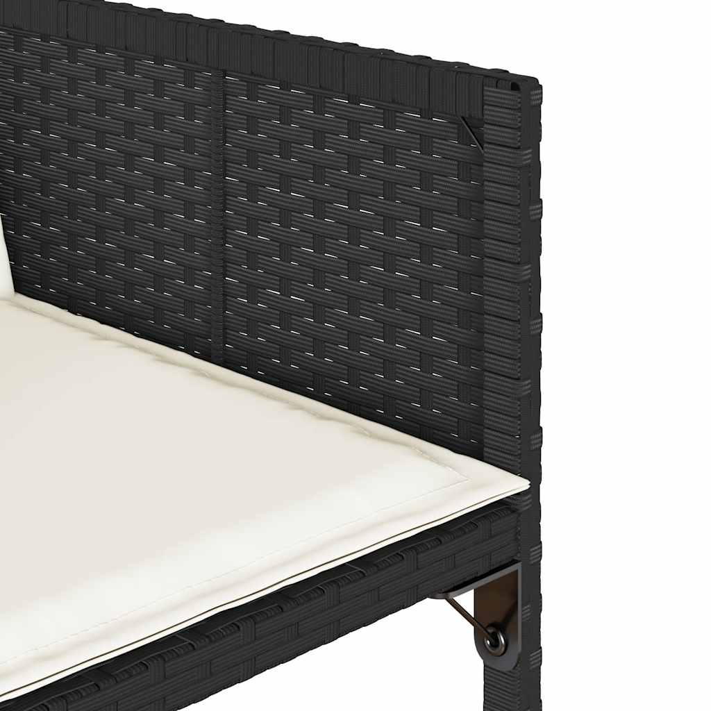 Ensemble à manger de jardin 15 pcs coussins noir résine tressée - XIOS
