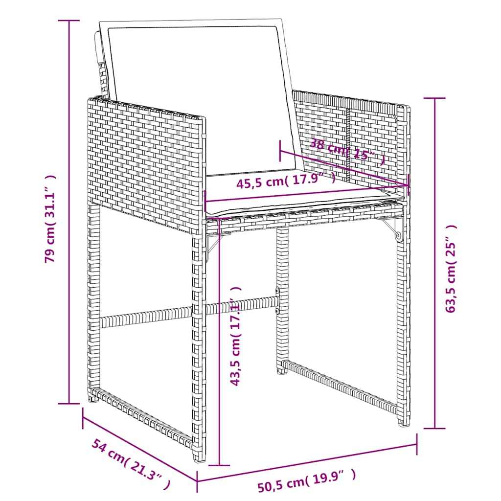 Ensemble à manger de jardin et coussins 11 pcs mélange beige