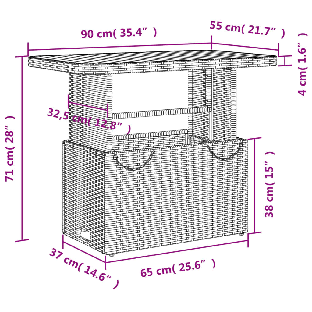 Ensemble à manger de jardin 4 pcs avec coussins noir