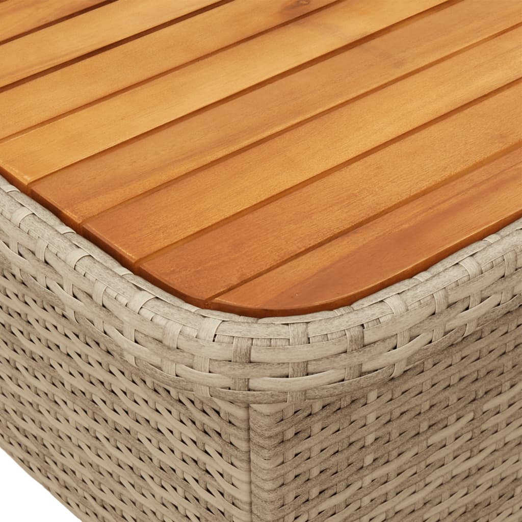 Ensemble à manger de jardin coussins 4 pcs beige résine tressée - XIOS