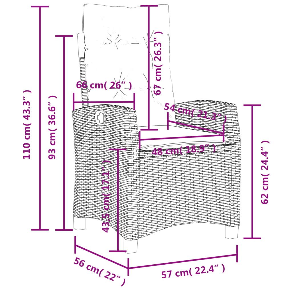 Ensemble à manger de jardin coussins 5pcs Noir Résine tressée